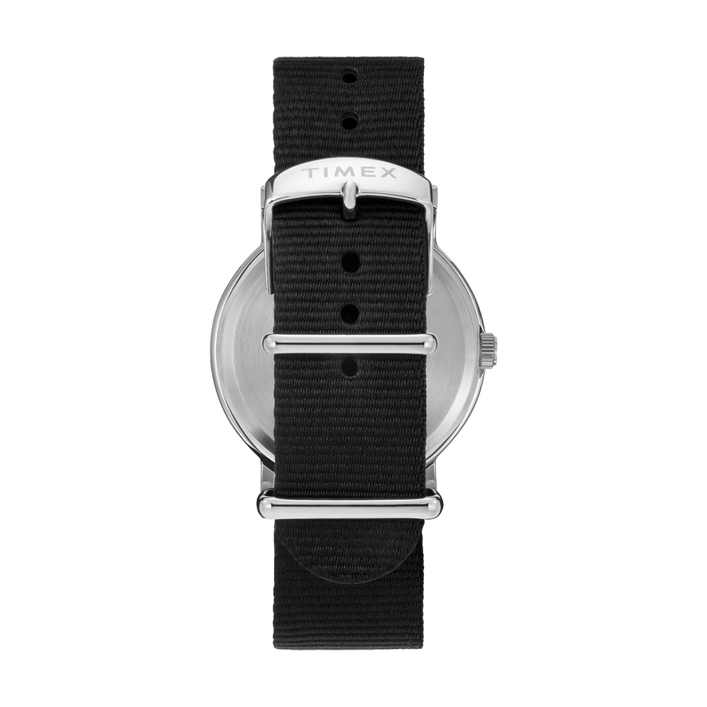 Timex Weekender x Peanuts Take Care 38mm Fabric Strap Watch - Silver-Tone, Black (TW2V07000)