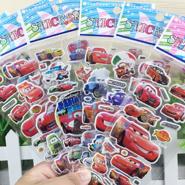5x Cartoon Bubble Stickers Transport Cars Kids Bubble Stickers Christmas Gift  X
