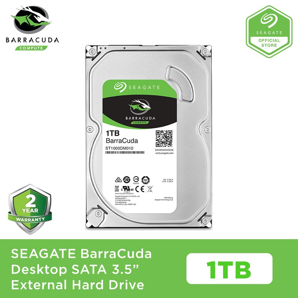 Seagate Barracuda 1tb 3 5 Hard Drive Hdd Sata 6gb S 7200rpm Internal Hard Disk For Pc St1000dm010 Shopee Singapore