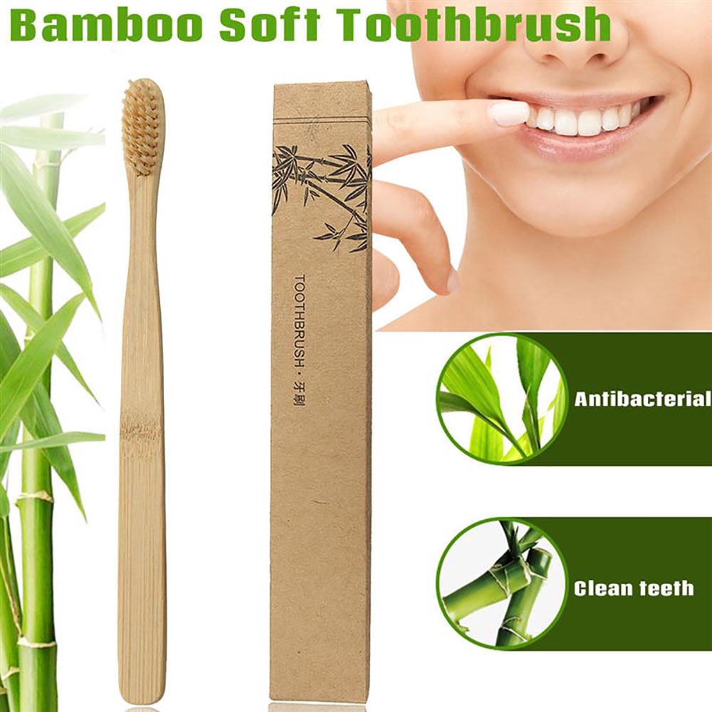 wooden handle toothbrush