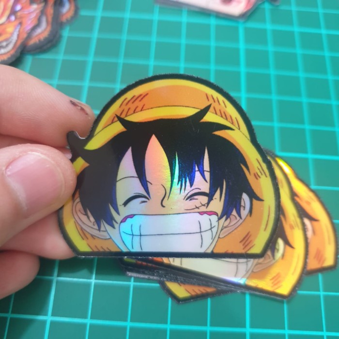 one piece anime hologram sticker for phs28 shopee singapore