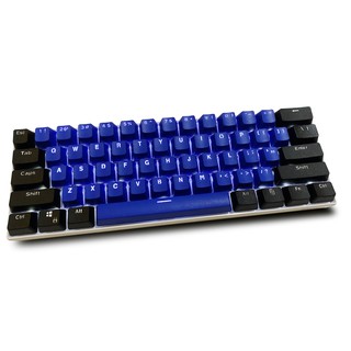 Black navy blue keycaps，61 keycaps, PBT keycaps, backlit two-color