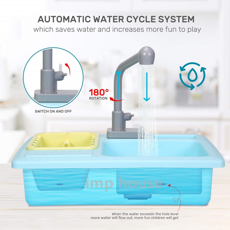 toy kitchen sink with running water