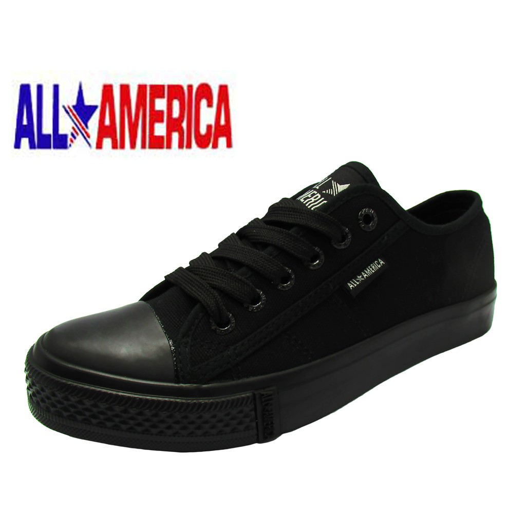 All America 3337 Kasut Hitam Sekolah Lo Cut Shoe Lace School Shoe Black Shopee Singapore