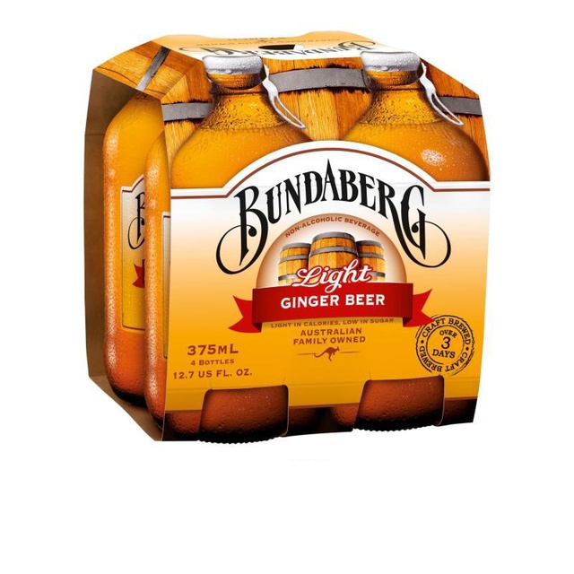 Bundaberg Light Ginger Beer Glass Bottle (4 x 375ml) | Shopee Singapore