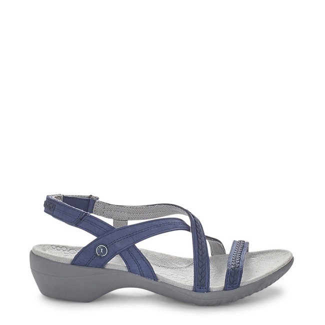 Hush Puppies Theia Women Sandals In Navy Shopee Singapore