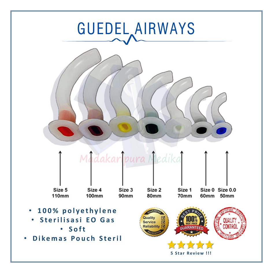 Guedel airway / oropharyngeal airway / OPA / airway pattern / mayo