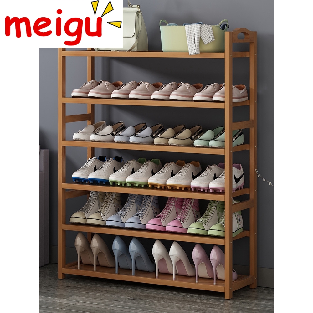 Shoe Rack Simple Doorway Outside The Corridor Home Economy Household Solid Wood Dust Proof Multi Storey Dormitory Small Wooden Students Shopee Singapore