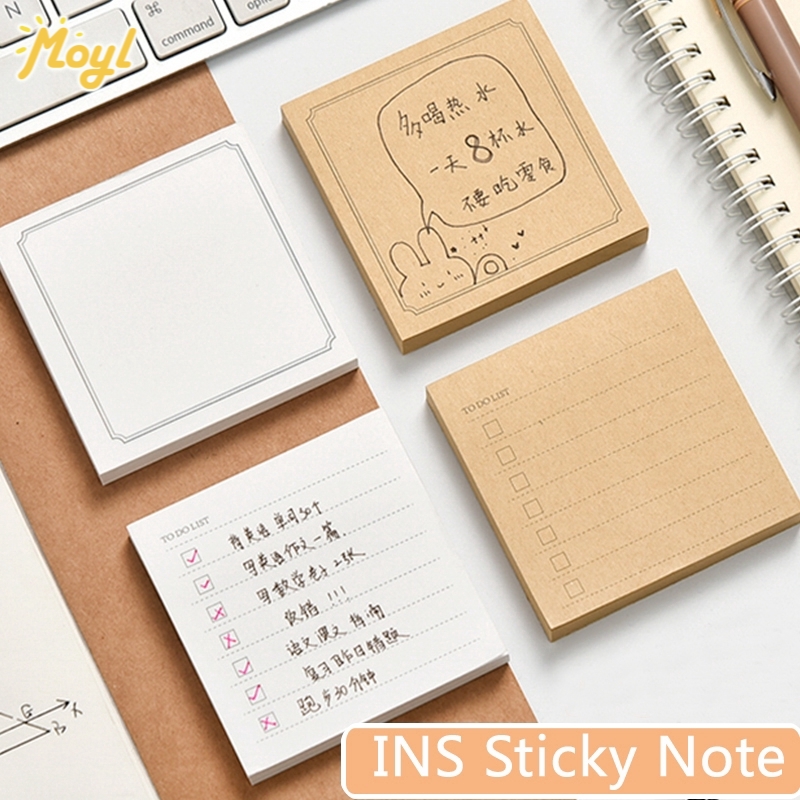 Hot Sale 80 Sheets Korean Ins Sticky Note Pad Student Memo Notepad Small Book Note Paper To Do List Sticky Notes Shopee Singapore