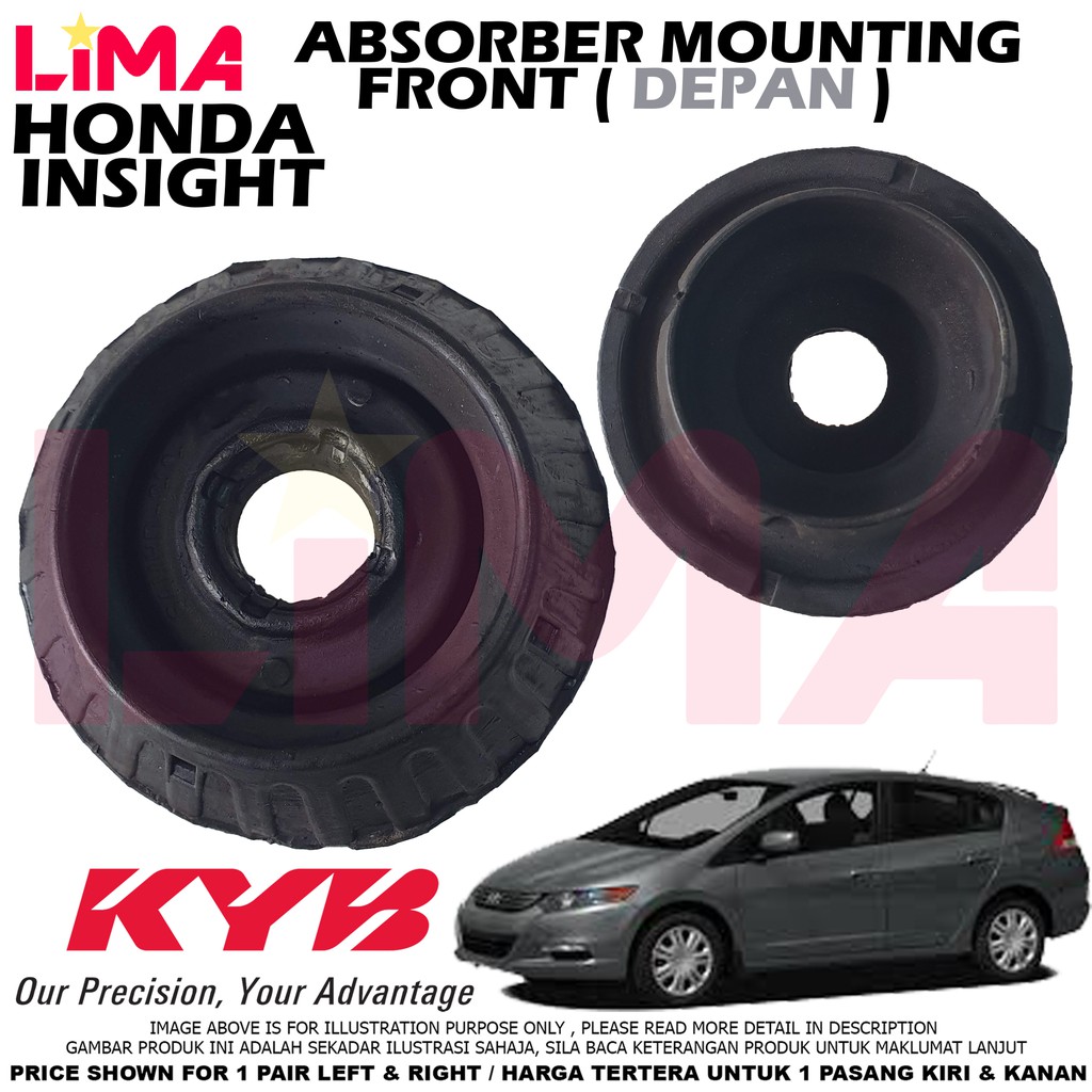 Honda Insight Front Absorber Top Mount Absorber Mounting 1pair Kayaba Kyb Original Shopee Singapore