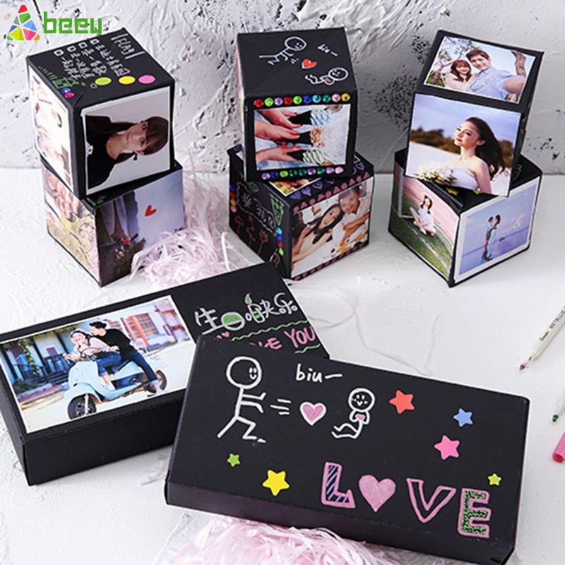 Beeu Surprise Bounce Box Gift For Anniversary Scrapbook Diy Photo Album Birthday Shopee Singapore