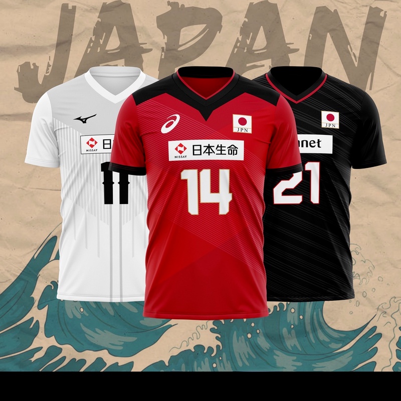 Customizable Japan National Volleyball Team Jersey (FULLY SUBLIMATED ...