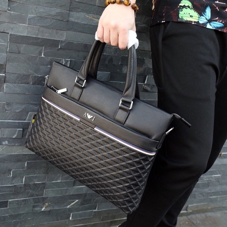 armani leather man bag