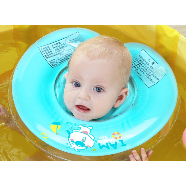 baby inflatable swimming neck ring/ neck float Bath Adjustable Safety