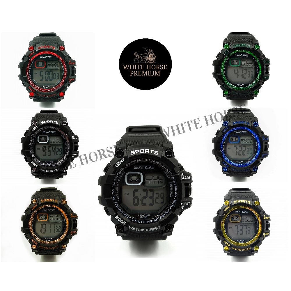 Sanse S638 Men Digital Watch Sport Watch For Men Water Resistant Jam Tangan Digital Lelaki 电子男装手表 Shopee Singapore