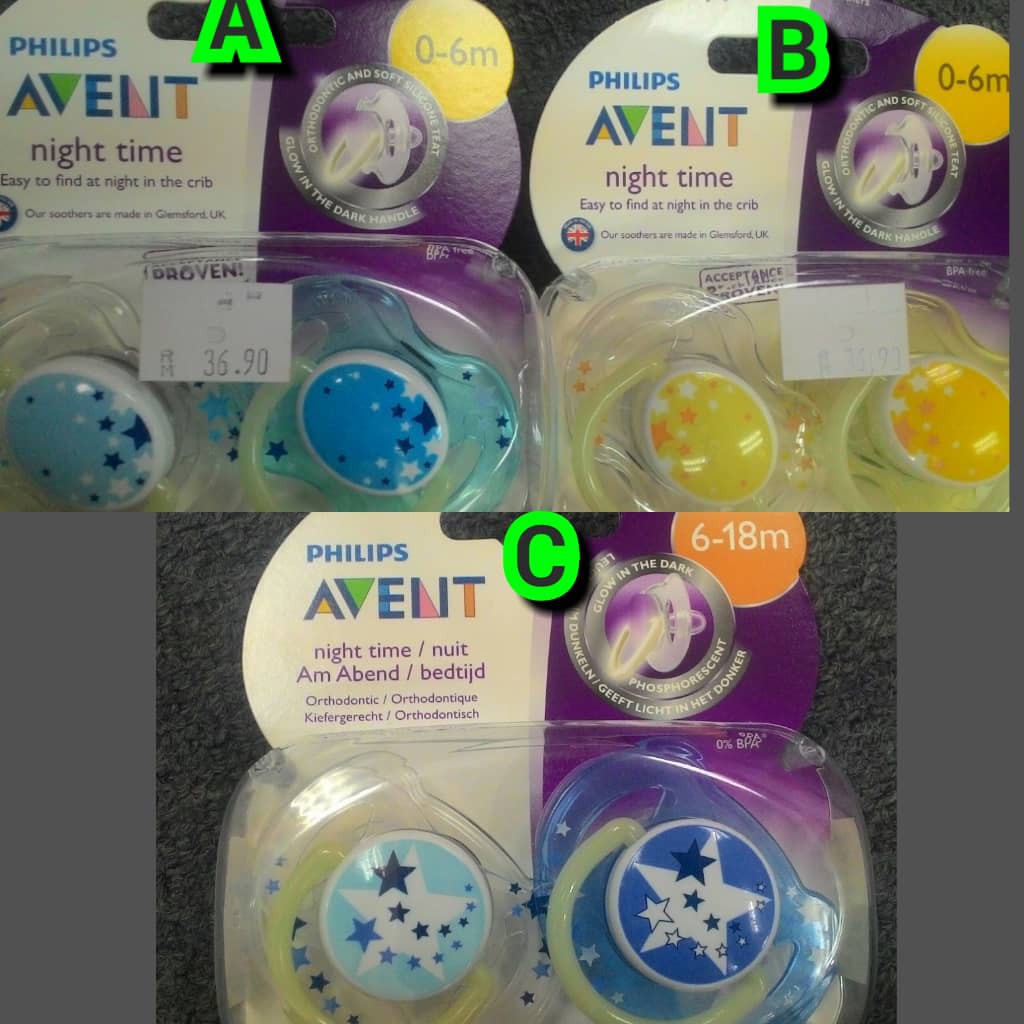 philips avent glow in the dark pacifier