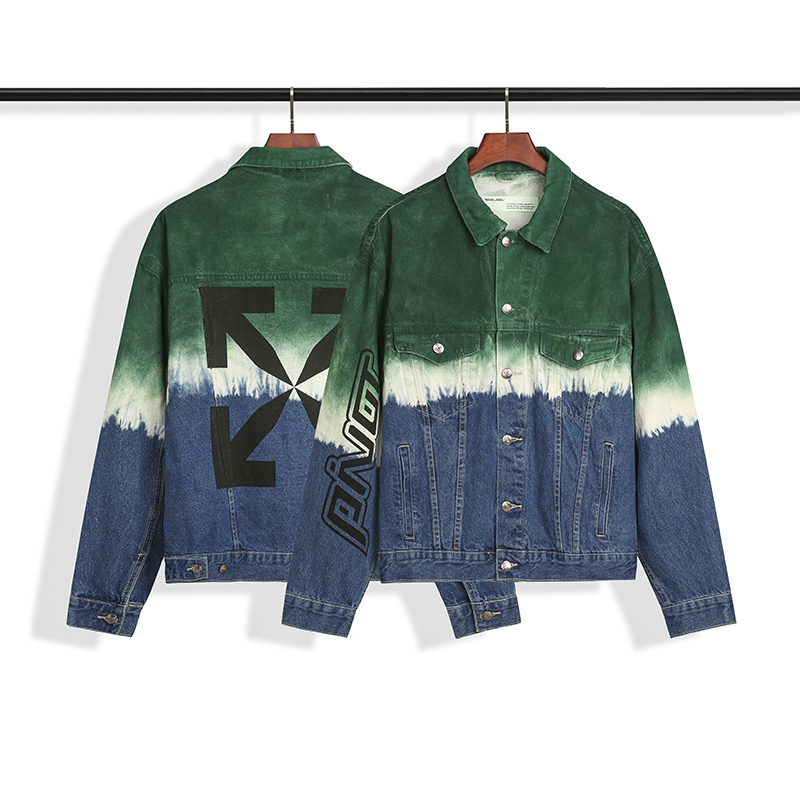 off white gradient denim jacket