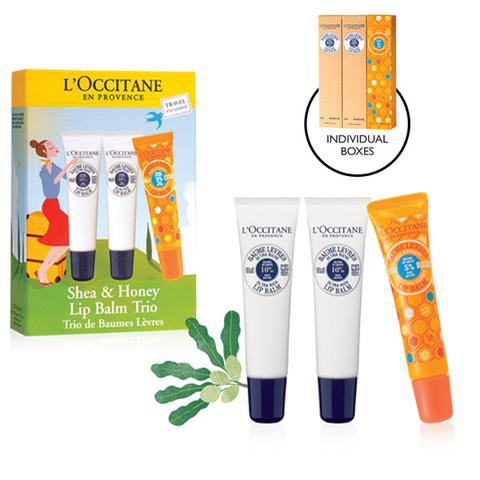 L Occitane Shea Honey Lip Balm Trio Shopee Singapore