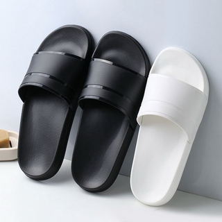 White and deals black slippers