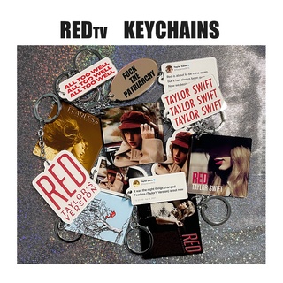[Dragon Badge Phoenix Badge] Taylor Swift Mold RED Recording Version Album Merchandise Elements Acrylic Keychain Small Pendant