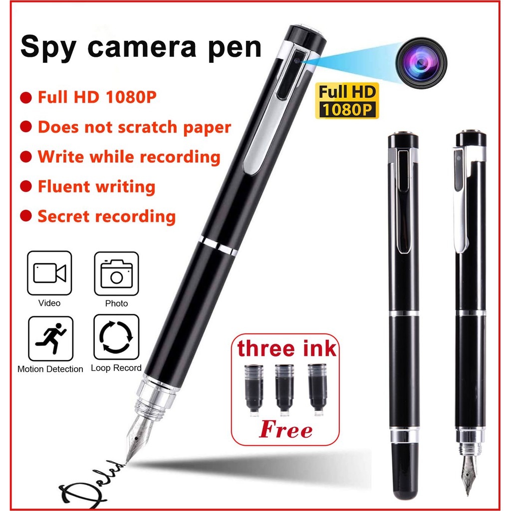 Mini Spy Camera Pen Small Hidden Tiny 1080P Body Camera  Portable Pocket Cam HD 