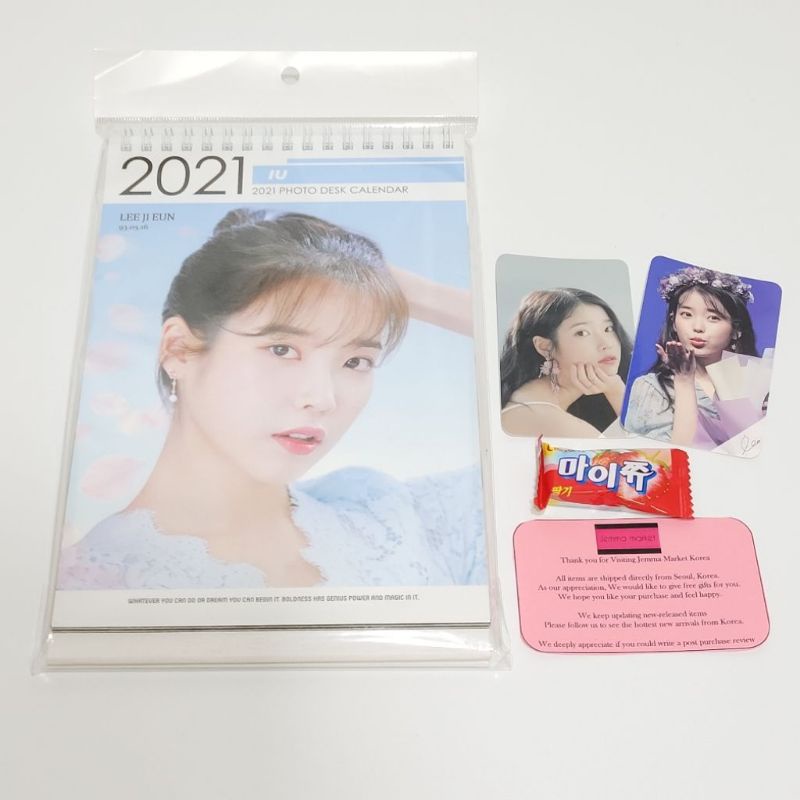 Iu Calendar Summer 2022 Iu Photo Desk Calendar 2022 (Random)+ (Freebie Iu 2 Photocard) Standing  Spiral Bound Desk Calendar | Shopee Singapore