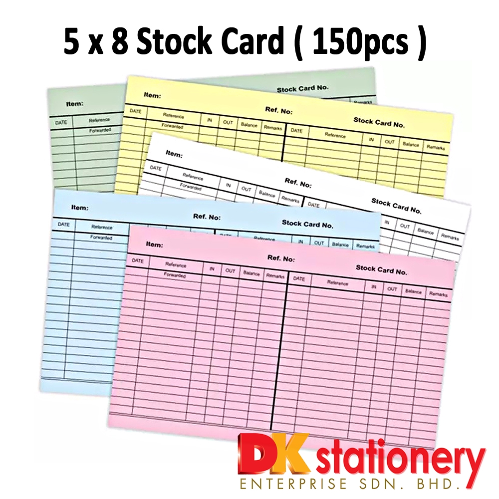 Shop Malaysia 5 X 8 Stock Card X 5 Pack 30pcs Pack Shopee Singapore