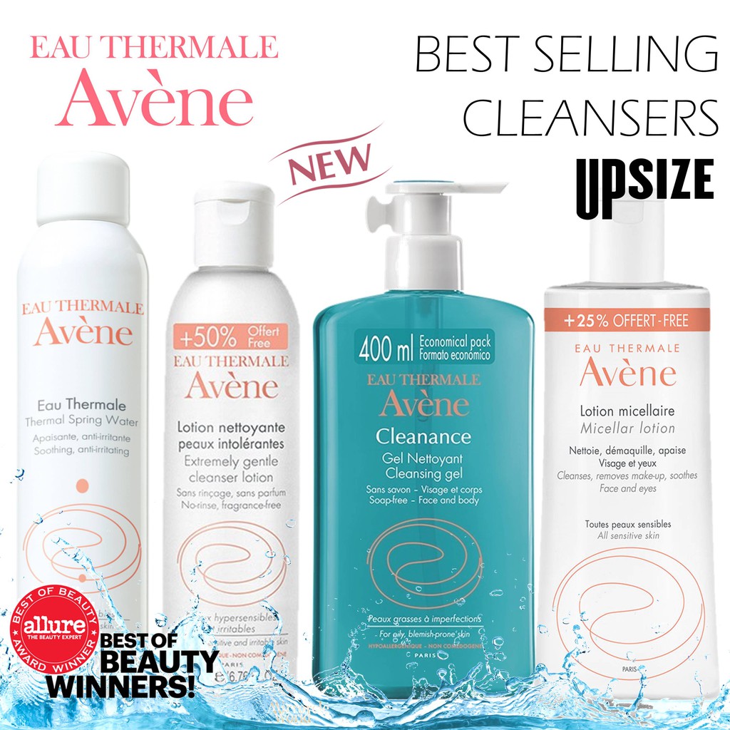 Avene Sensitive skincare range. Cleanser Toner Thermal spray
