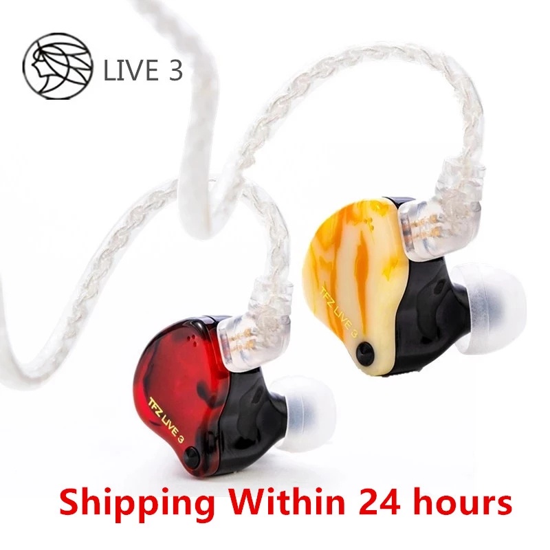 TFZ LIVE 3 In Ear Earphone Dual Magnetic Circuit Graphene Dynamic Driver Hifi Bass Monitor Sport Headsets 2Pin Detachable Cable