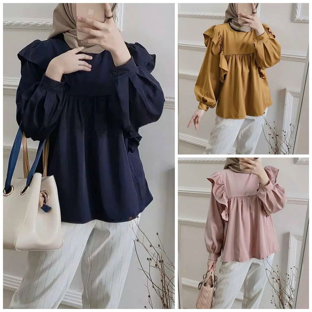 Gardena Blouse Blouse Muslim Women Women Top Bisa Cod Gardena Blouse Blouse Wanita Muslim Atasan Wanita Terlaris Shopee Singapore