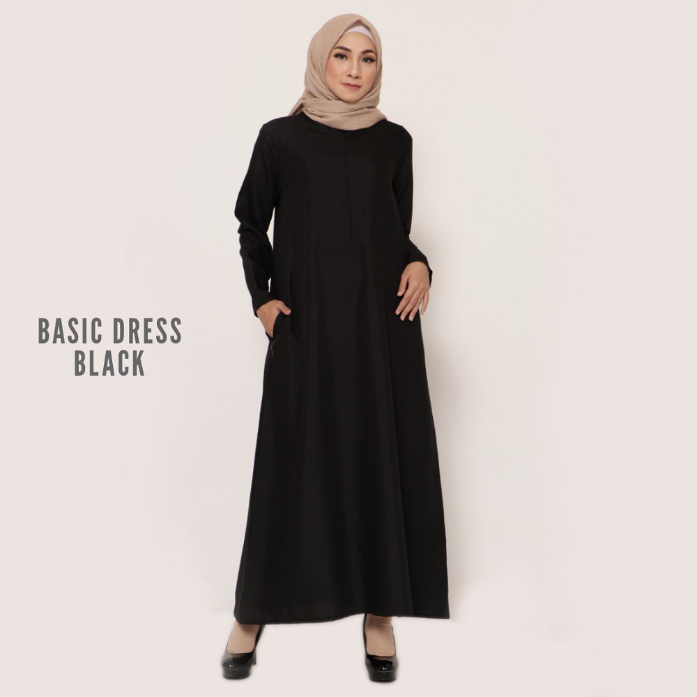 Basic Dress Muslim Women S Robe By Femine Shopee Singapore