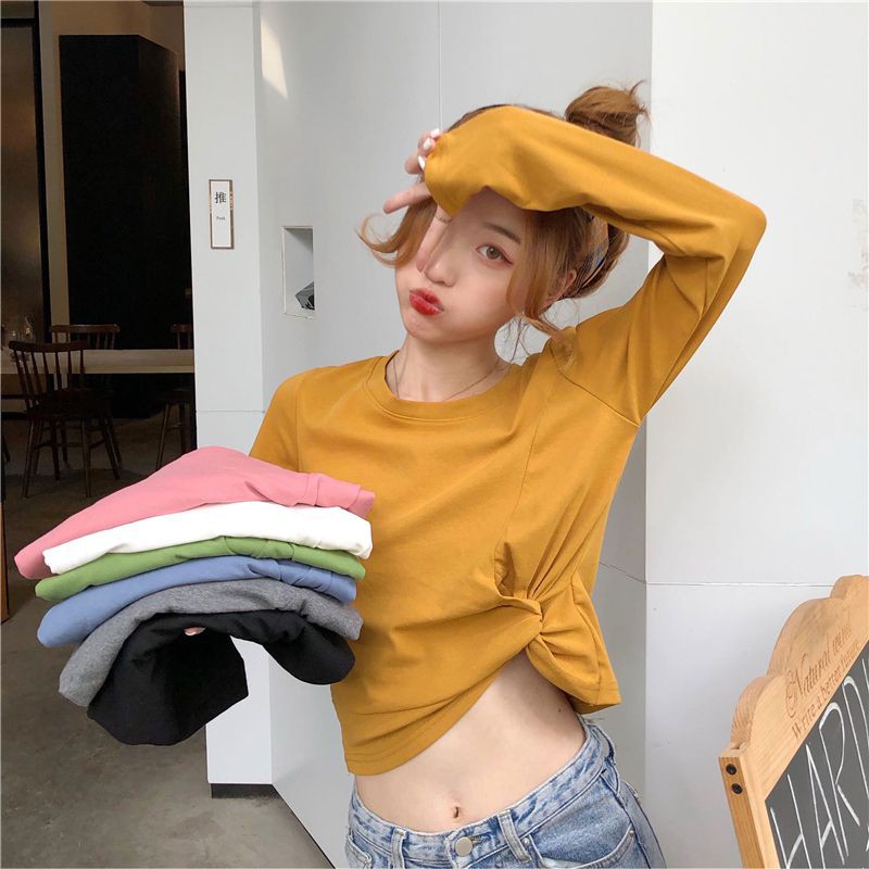 Autumn Girls Long Sleeve O Neck Pullover T Shirt Shopee Singapore