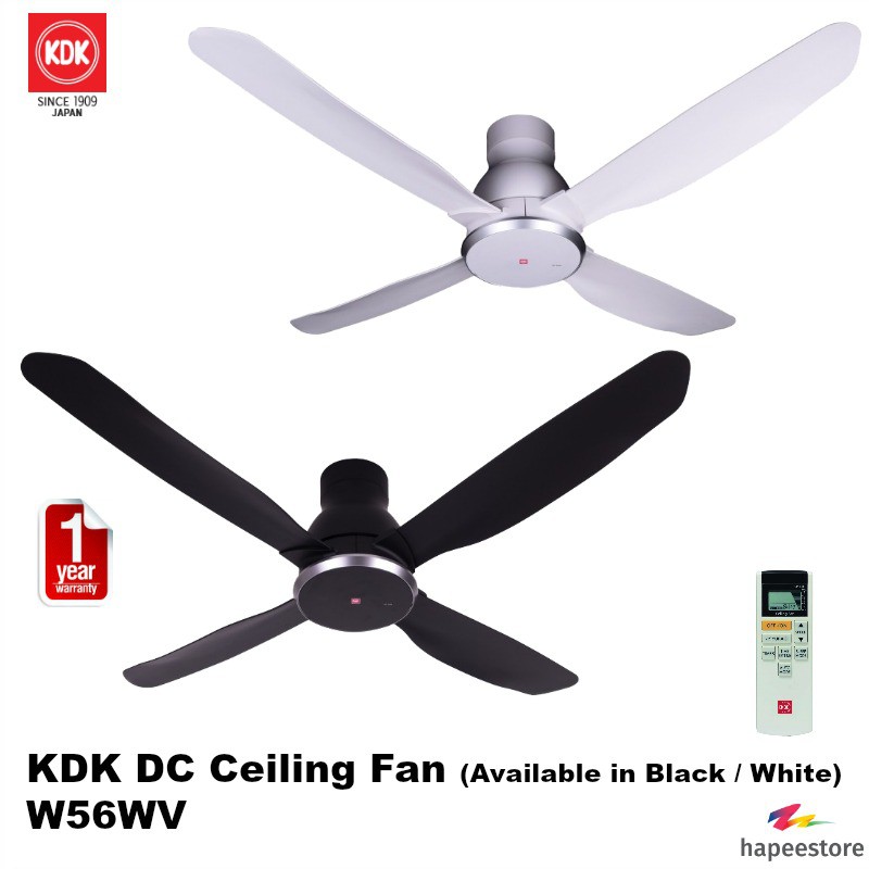 Kdk Dc Ceiling Fan W56wv Available In Black White 1 Year