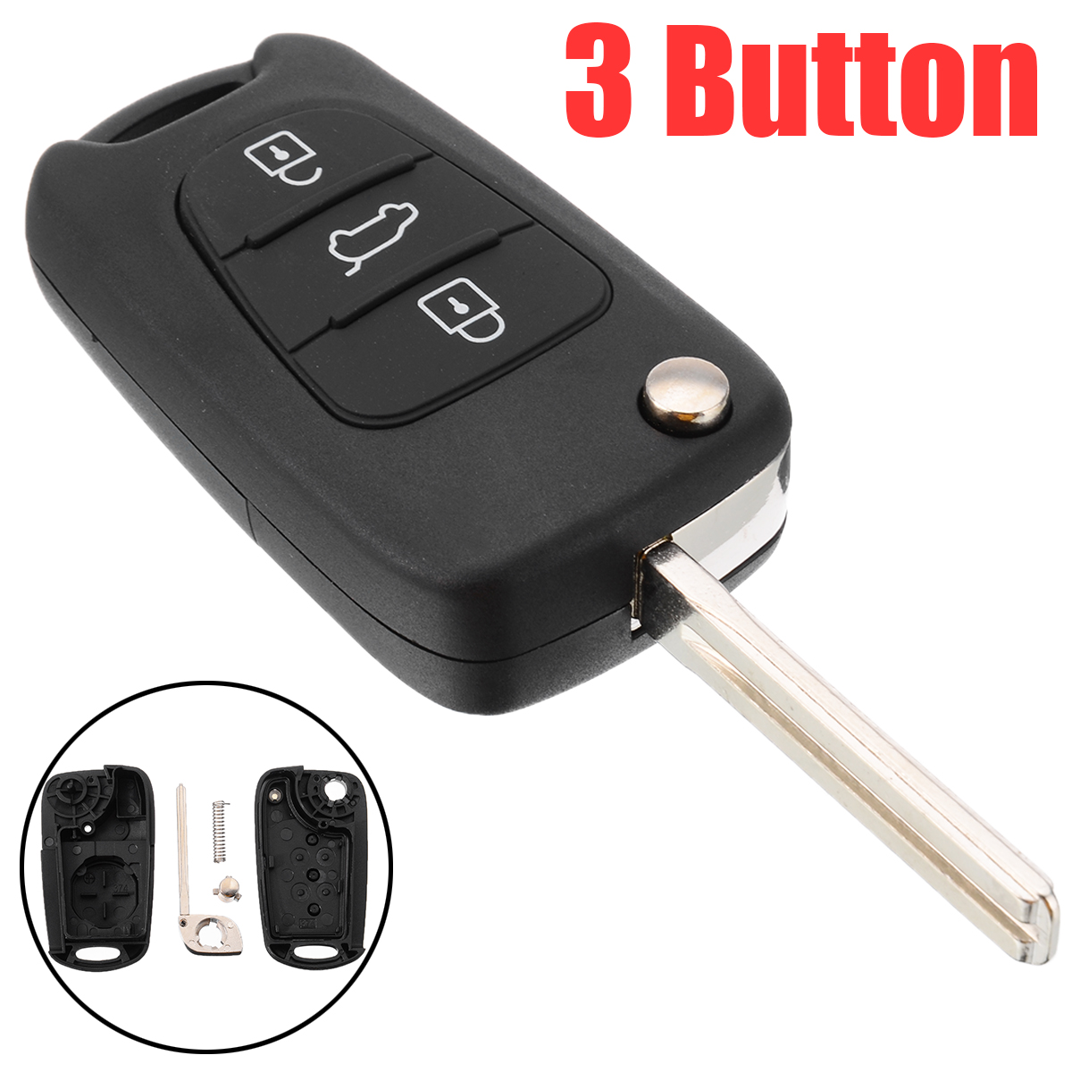 3 button key fob case