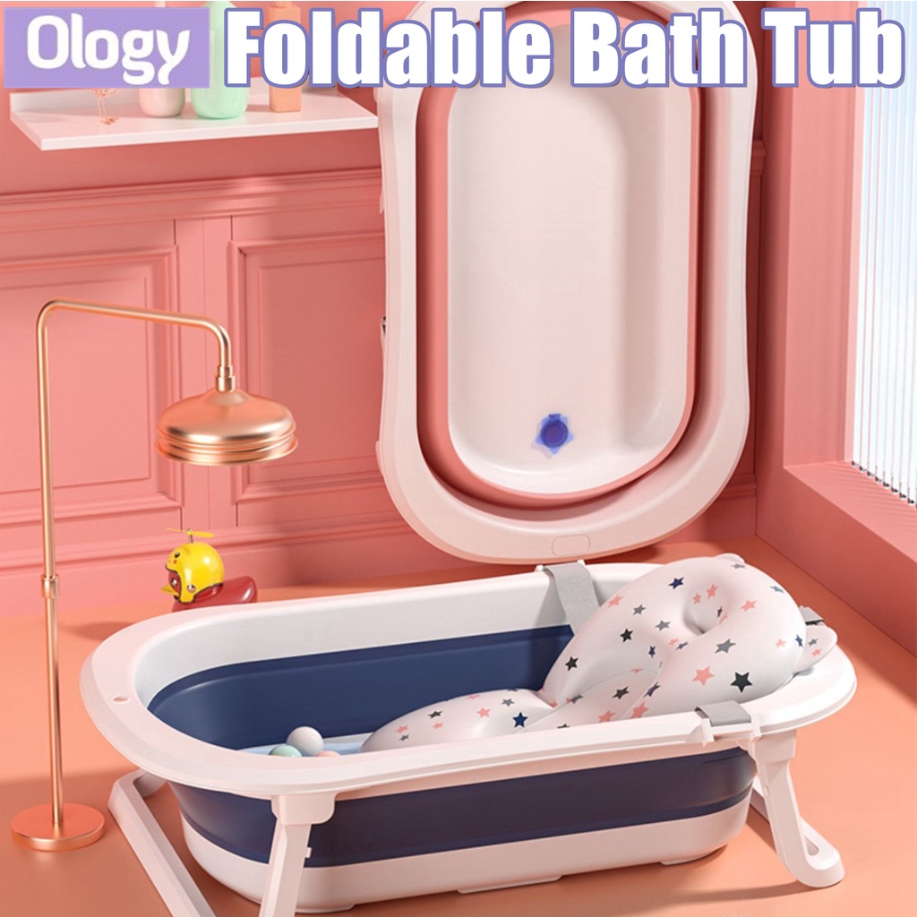 Foldable Baby Bath Tub Children Shower Basin Portable Infant Bathtub ...