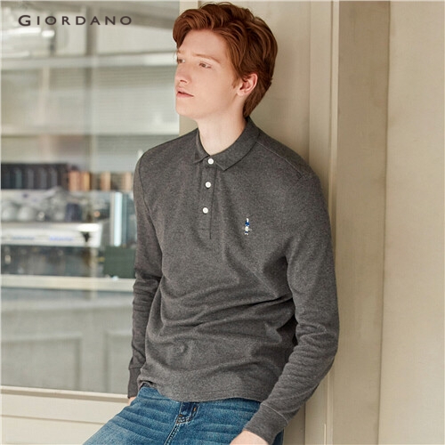 giordano long sleeve polo