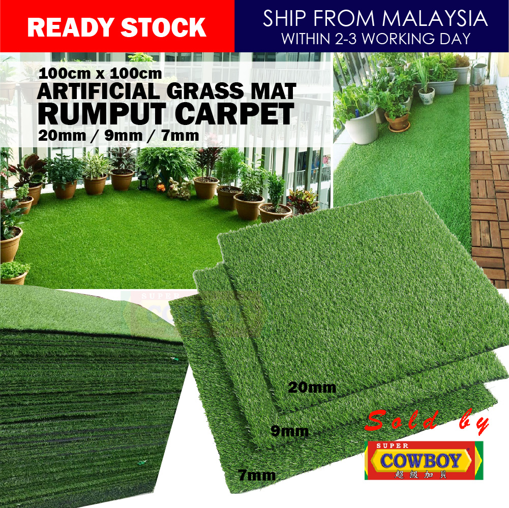 Shop Malaysia 1m X Min1m Max25m Grass Outdoor Artificial Grass Carpet Fake Grass Karpet Rumput Pp Tiruan Synthethic Turf Murah Shopee Singapore