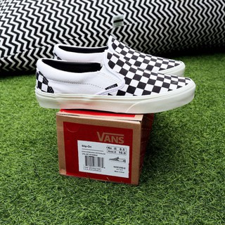 Image of Slip On Checkerboard Slipon Stockholm Black White Chess Shoes - Can Pay Ditmpt