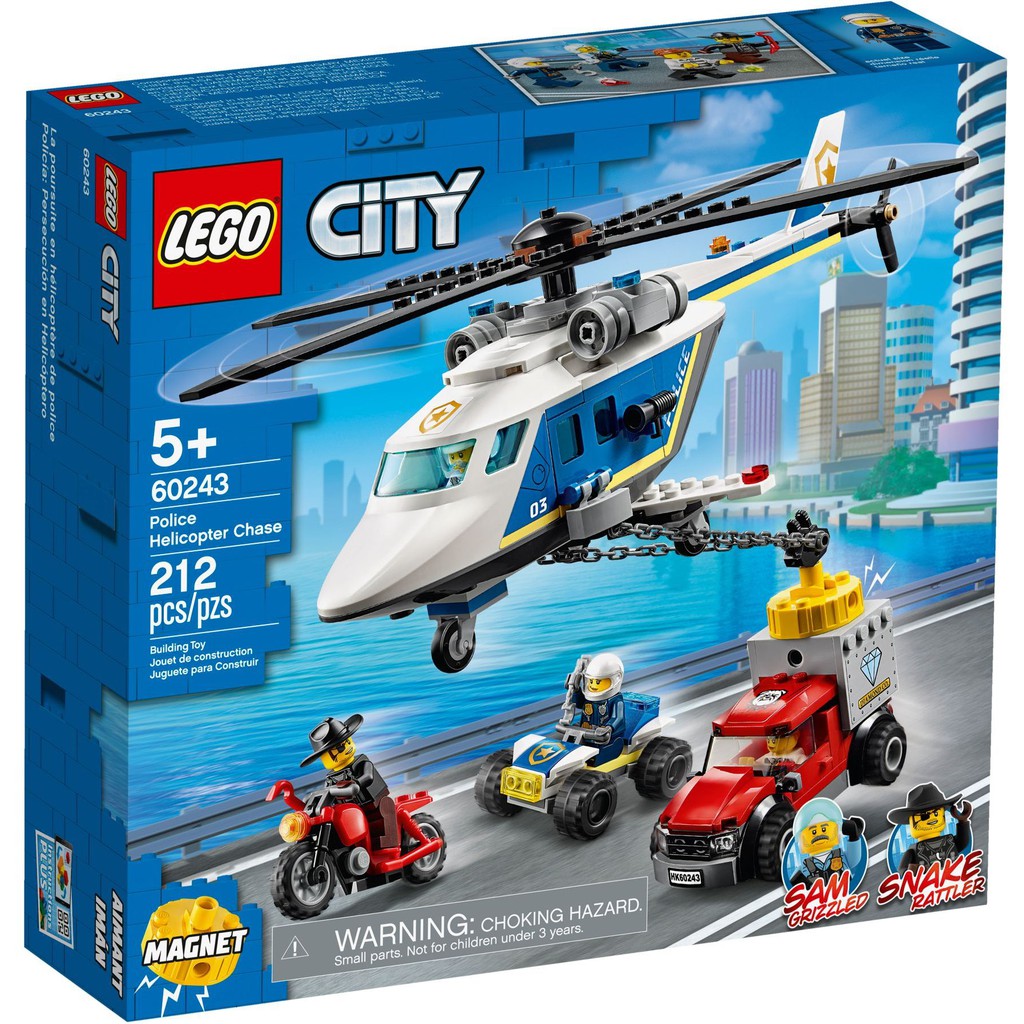  LEGO  City  60243 Police Helicopter Chase Shopee  Singapore