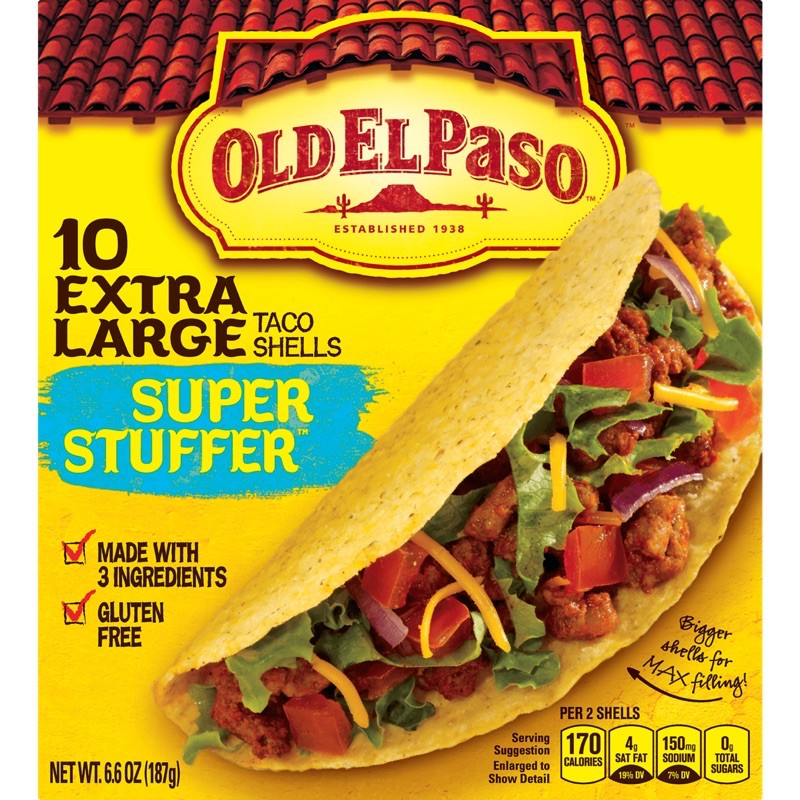 Shop Malaysia Old El Paso Super Stuffer Shells 10 Count 6 6 Oz Shopee Singapore