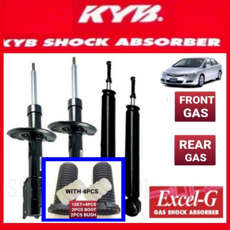 Kyb Honda Civic Fd Sna Snb 1 8 2 0 2006 2012 Absorber Front And Rear 1set 4pcs Original Kayaba Suspension Kit Shopee Singapore