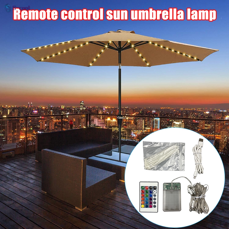 Ultra Low Price Patio Umbrella Light String Lights 8 Brightness Modes 104 Led 3aa Battery Operated Waterproof Outdoor Umbrella Light Shopee Singapore