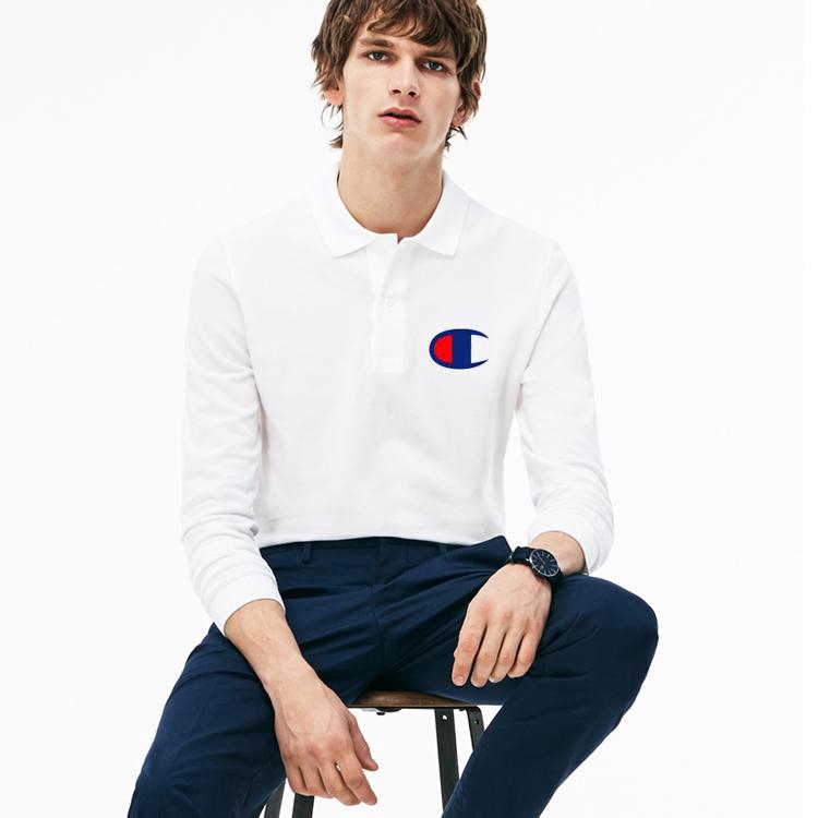 champion polo long sleeve