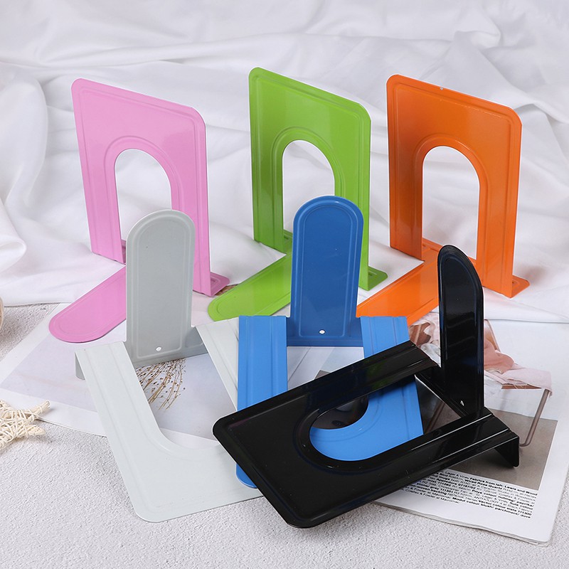Colourful Heavy Duty Metal Bookends Book Ends Office Stationery Fs 