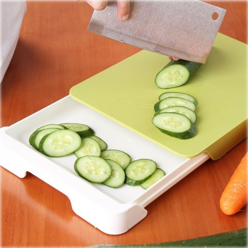 Kitchen Tools Cutting Board Drawer Type Plastic Vegetable Chopping Block Shopee Singapore