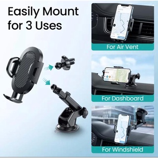 Upgraded Version Car Phone Holder /Handphone Holder / Mobile Holder for Car Dashboard / Windshield / Air Vent