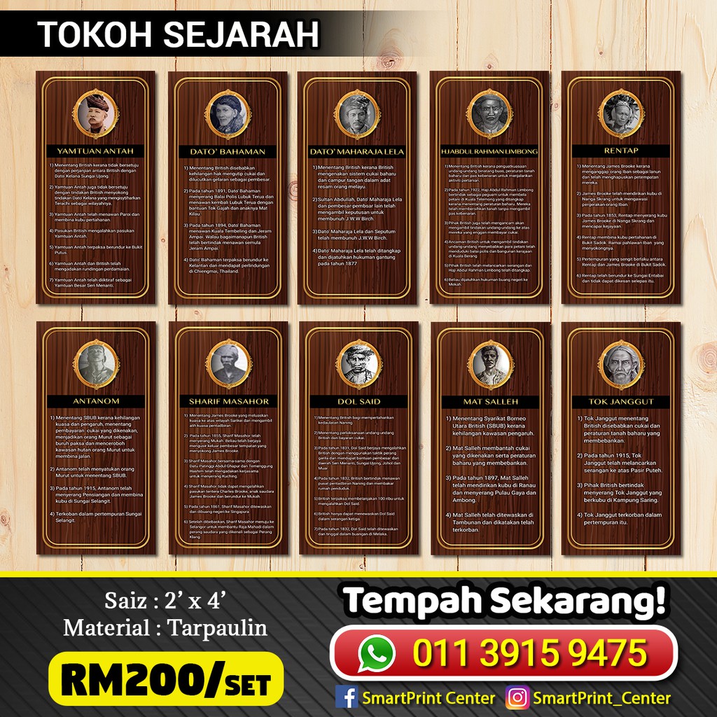 Free Banner Malaysia History Tokoh Saiz Besar Shopee Singapore