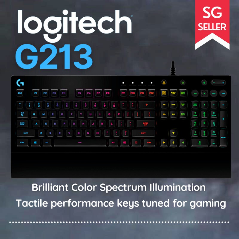 Logitech G213 Gaming Keyboard with Dedicated Media Controls, 16.8 ...