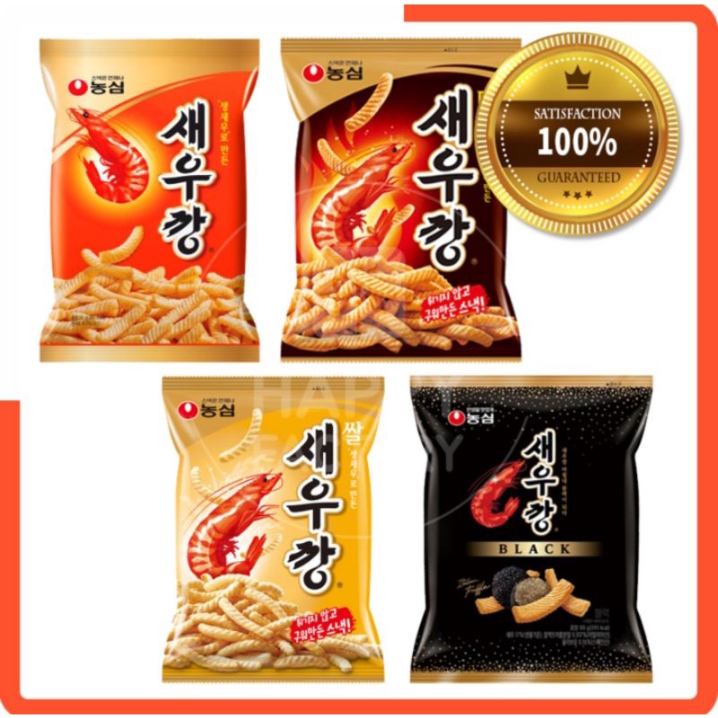 [Korean Snack] Nongshim Shrimp Crackers 3 Flavors (Original / Spicy