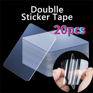 🔥20pcs Multifunctional Transparent Seamless Double-sided Adhesive Sticker Tape,Nano strong stickers, super sticky auxiliary sticker, waterproof stickers for bathroom walls